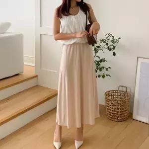 [옷자락]여자 후레아 SS 격식 들러리룩 소프트핏 쿨 롱스커트