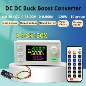 SK120X 120W DC 벅 부스트 컨버터 CNC 조정 전원 공급 장치 0.6-36V 6A 모듈 가능 실험실