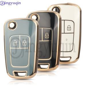 Jingyuqin TPU 자동차 키 케이스 커버 Chevrolet Cruze Aveo Trax Sail Captiva Opel Vauxhall Astra J Cor