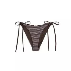 매장정품 GLOWNY G ENCORE STRIPE BIKINI BOTTOM (BROWN STRIPE)