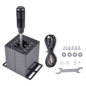 LO GITECH G29 / G27 G25 휠과 가능 G920, 윈도우 시프터 시뮬레이터 USB ETS CNRAQR 기어 7+R PC T300RS 스티어링 WRC 게임용 ATS H 더스트 심 GT용 호환 기어시프트 레이싱 시프터,