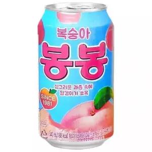 (매장정품)봉봉 복숭아 340ml 24캔