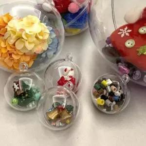 뽑기캡슐 플라스틱볼 원형캡슐 투명 4cm 5P