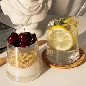 투명 글라스 컵 디저트 술잔 유리 컵 내열 2type