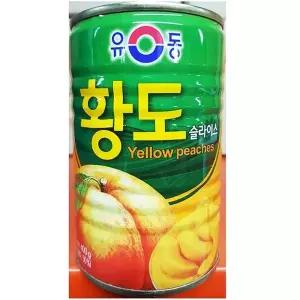 (매장정품)유동 황도 슬라이스 400g 24개 / 복숭아 캔 통조림 최근 제조 식자재 전문 마켓
