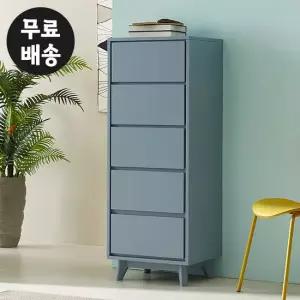 레체 5단 서랍장 안방 거실 서랍 체스트(500/그레이)