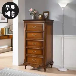 르랑 엔틱 서랍장 원목 높은 5단 체스트 낮은(700)