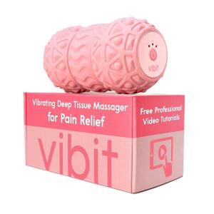 VIBIT - , 및 좌골 신경통을 마사지기, 발 진동 위한 전기, (핑크) 3가지 롤러, 휴대용 목까지의 레벨 마사지 발에서 심부 조직 신체