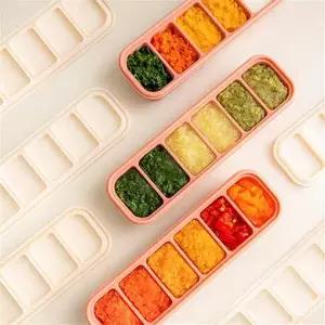 EK 모모빈 블라썸 쏙쏙 실리콘 아기 이유식 큐브 6구 이중밀폐 보관용기