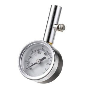 CZC AUTO 튼튼한 타이어 압력 게이지 싱글 0-60PSI, 오토바이 휠 자전거 게이지, 도금 정확한 리더 다이얼 자동차 RV 에어 B40.1 ANSI 자전거용 체커 크롬 척 테스터 기계식