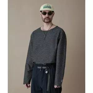 펜필드 PENFIELD [TRAILWEAR] 인디고 보더 보트넥 티셔츠 블랙_FR2KT83U FR2KT83U 142707