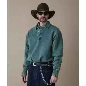 펜필드 PENFIELD [TRAILWEAR] 페이디드 인디고 럭비 셔츠 인디고_FR1KT81U FR1KT81U 141431