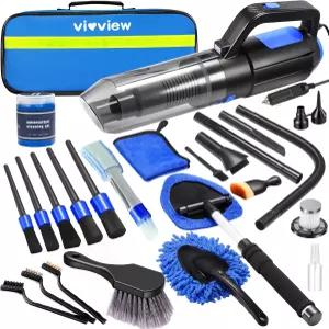 Vioview 25PCS 자동차 청소 키트 디테일링 고출력 휴대용 진공청소기 앞유리 클리너 클리닝 젤 남성 여성용