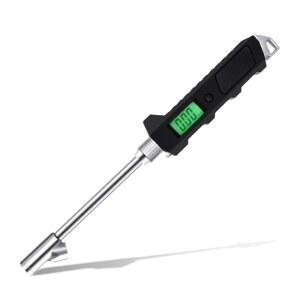 디지털 타이어 압력 게이지 230 PSI, 트럭 RV용 헤드 게이지, 판독을 있는 및 손전등이 듀얼 튼튼한 위한 스틸 쉽고 LCD 정확한 백라이트 스테인리스