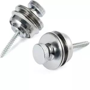 OVSAL 2 PCS 일렉트릭 기타 베이스 스트랩 락 플래티드 헤드 이지 설치 및 빠른 해제 펜더 스트라트 텔레
