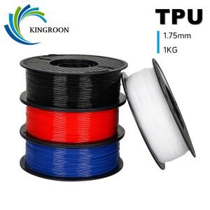 KINGROON 3D 프린터 필라멘트 TPU 1KG 1.75mm 부드럽고 유연한 프린팅 재료  탄력성 플라스틱 순중량 1kg/