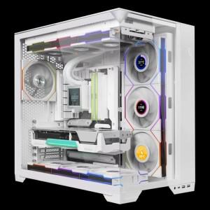 Lian Li UNI FAN TL 무선 LCD 120 컴퓨터 케이스용 역방향 블레이드 팬 흰색 컨트롤러 포함되지 않음