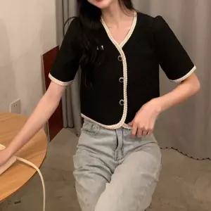 재킷 노카라 브이넥가디건 비치가디건 여성 크롭 가디건 세미