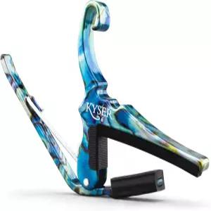 Kyser Musical Products 퀵 체인지 기타 카포 KG6ABA Abalone - 6현 어쿠스틱 미국산 품질 튼튼 가볍고 키