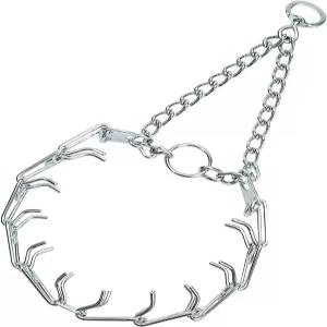 에르름 스프렌저 울트라 플러스 프롱 강아지 트레이닝 칼라 2.25mm x 13 넥 사이즈 스틸 크롬 도금