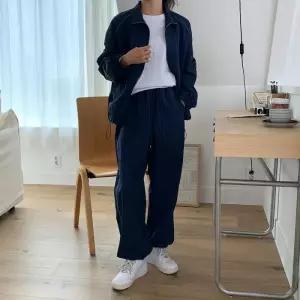 [옷자락]여자 고무줄 FW 윈드브레이커 바지 트랙수트 바스락 세트