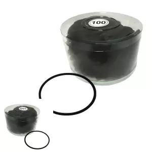 파인테라 매듭없는 고무줄 검정 머리끈 코사지 헤어밴드 100P