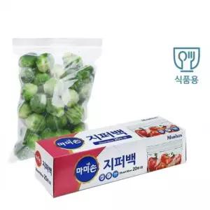 [mlzxbM_66]다회용 지퍼팩 지퍼백 3호 20매 중25x30