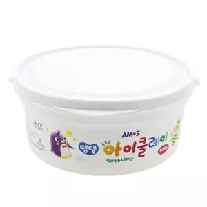 도우 흰색 대용량 아이클레이 탱탱 찰흙 400g 점토놀이 버킷