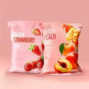 (매장정품)한입 냉동 복숭아1kg+무가당 냉동딸기1kg