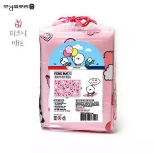 모닝글로리 폭신한 피크닉매트 봉주르비숑 (핑크)