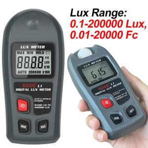 L1 lux 측정기 디지털 조도계 테스터 0.1-200000 Fc LCD 센서 포켓 luxmeter 휴대용 측정