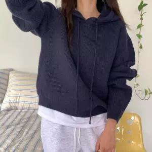 [옷자락]여자 라글란 FW 빨간색 골지니트 오버핏후드티 니트