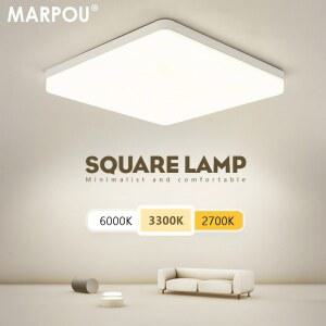 LED평판등 MARPOU 광장 LED 천장 조명 화이트 룸 침실 48W 36W 중립 18W 24W