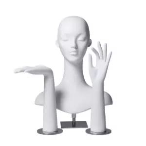 머리 얼굴 흰색 모형 미용 디스플레이 홀더 모자 가발 피팅 악세사리 마네킹 메이크업