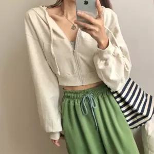 [옷자락]여자 코튼후드집업 캥거루 벌룬 쮸리 탱크 환절기 자켓