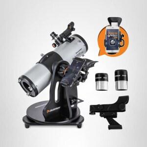 Celestron StarSense Explorer 114AZ 지원 망원경 스마트폰 도크 스타센스 앱이 있는 114mm 탁상용 돕소니언 아이폰 안드로이드 호환 초보자가 사용하기 쉬움