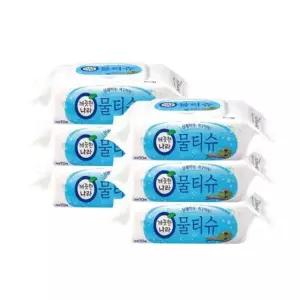 화장지 캡형 주방 업소용 물티슈 깨끗한나라 Pack 70매 6개  [mBAF6EC]
