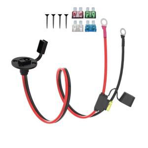 태양열 발전기 배터리 충전기와 호환되는 10A 15A 20A 25A 30A 퓨즈가 있는 ELFCULB 2FT 10AWG SAE 전원 소켓 측벽 포트-O 링 커넥터 확장 코드 케이블 액세서리용
