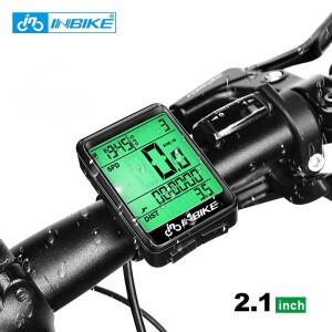 INBIKE 자전거 컴퓨터 속도계 방수 주행 거리계 시계 LED 디지털 무선 유선 MTB 사이클링 액세서리