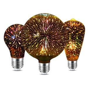 촛대전구 3D 놀이 효과 빈티지 LED 램프 G80 전구 E27 백열 G125 휴일 레트로 AC110V220V 에디슨