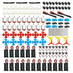 DC 모터 키트 18세트 미니 전기 취미 3V 12V 25000 RPM 강력 자기 샤프트 프로펠러 포함 AA 배터리 홀더