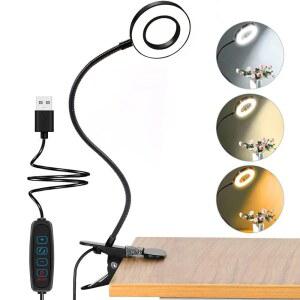 거실등 48개의 LED 책상 램프 클립 USB 침대 책 보호 옆 360 눈 독서등 조명 3레벨