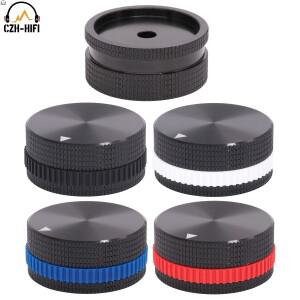 40x18mm CNC 가공 솔리드 알루미늄 전위차계 손잡이 버튼 캡 오디오 앰프 DAC 라디오 턴테이블 고무 링 로