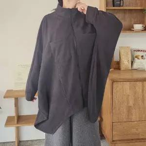 [H스타일](OT)골지지퍼케이프자켓