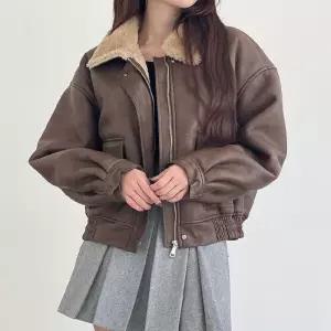 [H스타일](OT)레더무스탕점퍼