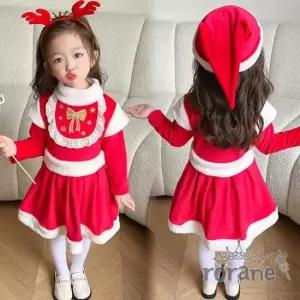 초등학교 산타 원피스 여아 레드 아동 유아