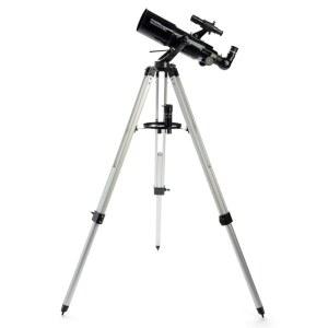 Celestron PowerSeeker 80AZS 망원경 초보자를 위한 수동 Alt 방위각 소형 휴대용 보너스 천문학 소프트웨어 패키지 80mm 조리개