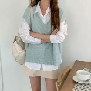 [옷자락]여자 알파카 옆면 FW 슬릿 출근 프레피 빅사이즈 조끼