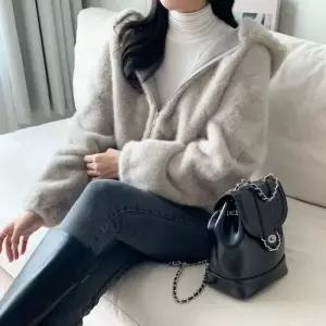 [옷자락]여자 벌룬 퍼플리스 주머니 후디집업 포근한 FW 자켓