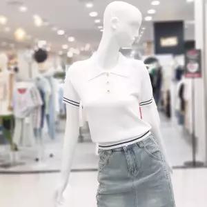 프렌치 배색 니트 데일리룩 FSPHA2W46F